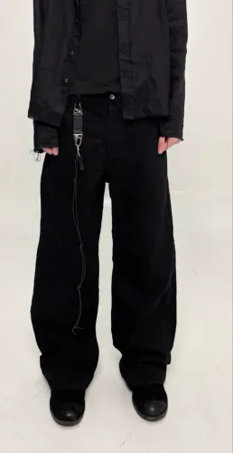 Calça Ukio 14oz Heavy Loose Denim Black