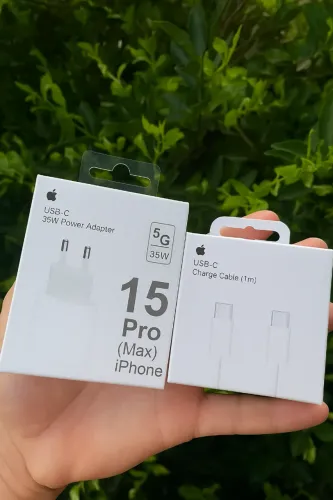 Kit Carregador Ultra Turbo 35W Dual USB-C Para iPhone 15 e 16
