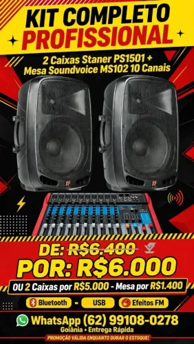 Caixa de som/ mesa de som