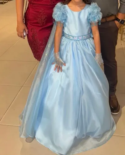 Vestido de formatura azul claro
