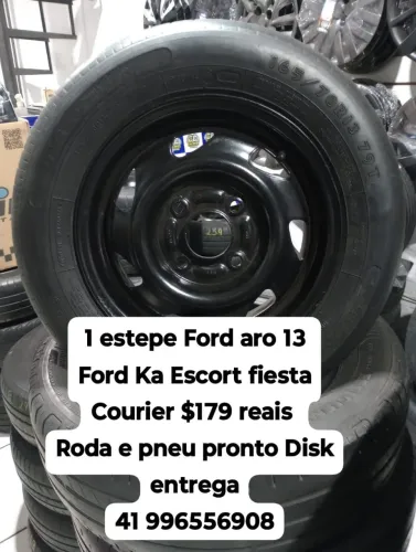 Estepe Ford aro 13 roda e pneu pronto Ford Ka Escort fiesta Courier disk entrega