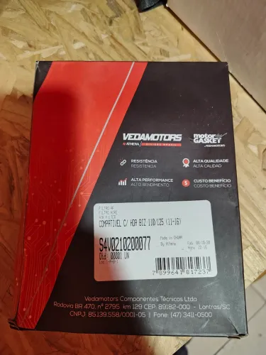 Filtro de ar biz 110/125 s4v0210200077