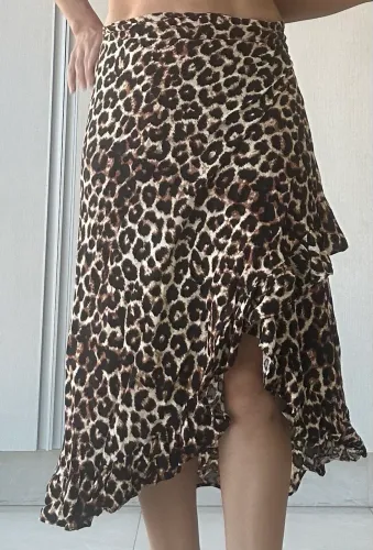 Saia mid animal print