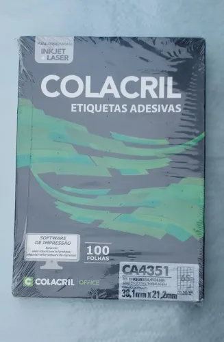 100 FOLHAS ETIQUETAS ADESIVAS