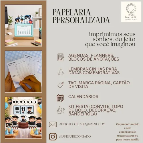 Papelaria personalizada 