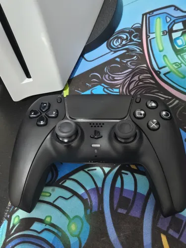 Controle preto PS5