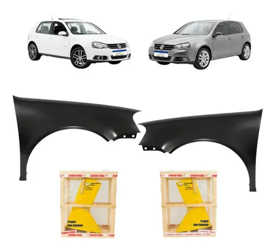 Par Paralama Volkswagen Golf 2008 A 2013 Sportline Novo