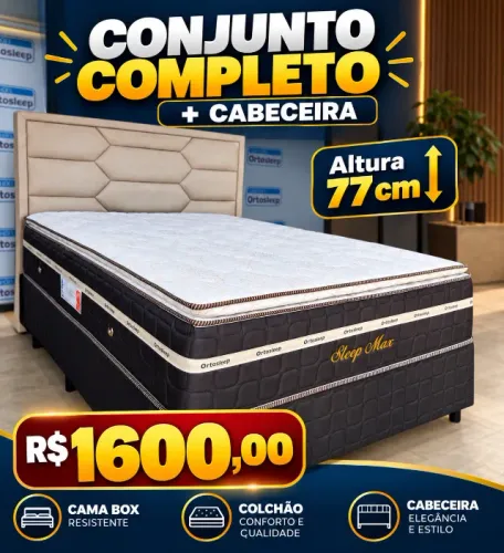 Colchao Sleep Max altura 77 cm 1,38 Casal Novo