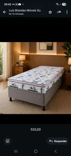 Cama solteiro Breare da Elegance vai trazer muito conforto.Profundidade: 88cm