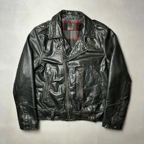 jaqueta de couro levis modelo perfecto biker vintage com estonados