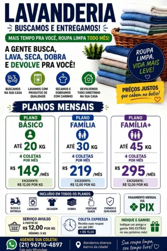 Lavanderia busca e entrega