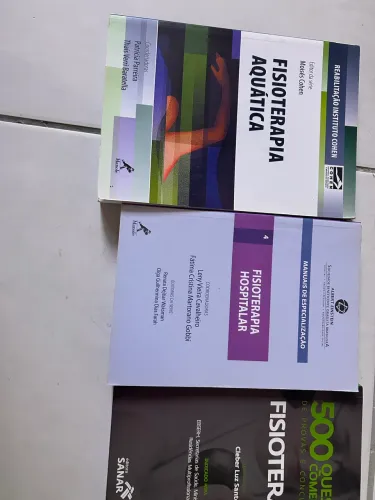 3 Livros Fisioterapia (Aquática, Hospitalar e Questões Sanar)