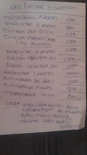 Pra limpar a garagem. Vários itens para o comércio. Preço de ocasião...bora aproveitar