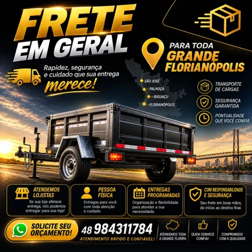 Fretes para toda grande Florianópolis