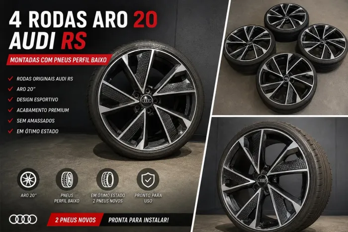 Jogo de Roda Aro 20 Audi RS com Pneu