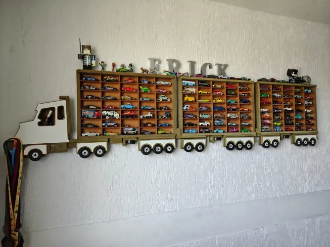 Nicho em formato de carreta,para carrinho Hotwheels