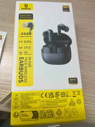 Fone Bluetooth Baseus Bass EP10 Pro com ANC - Bluetooth 6.0 - Hi-Res
