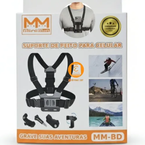 Suporte Esportivo de Peito para Celular, Moto, Bike MM-BD