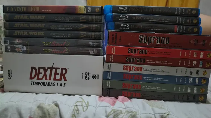 Coleção DVDs e Blu-rays Clássicos: Família Soprano, Star Wars Raro, Hobbit e Séries