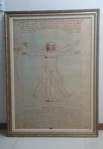 Quadro Decorativo - O Homem Vitruviano.