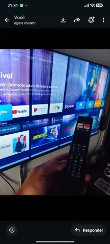 Tv Philips led 50 4k 7406 usada com defeito na tela 