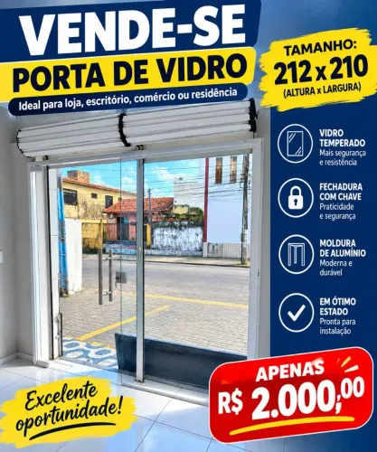 Porta do vidro