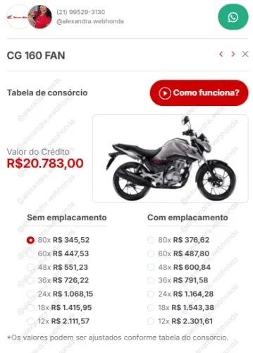 CG 160 FAN 2026 0KM | PARCELAS ACESSÍVEIS SEM FINANCIAMENTO BANCÁRIO