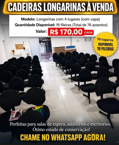 Cadeiras longarinas