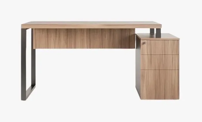 MESA DE ESCRITORIO COM GAVETEIRO INDUSTRIAL LOJA IKONOFFICE