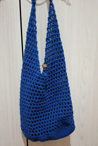 Bolsa Tricô Azul