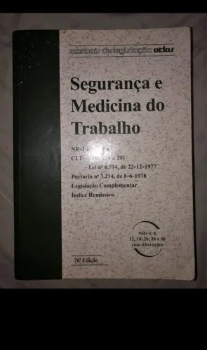 Livro segurança e medicina do trabalho <br>O segundo usado<br>Aceito cartão, sem juros