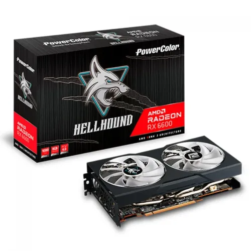 RX 6600 PowerColor Hellhound 8GB VRAM (funcionando perfeitamente, nunca aberta)