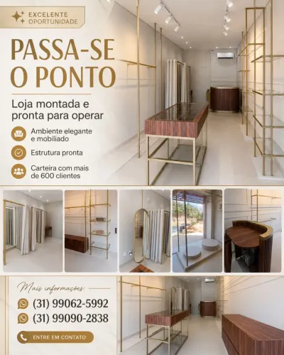 Passo ponto comercial loja de roupas pronta para operação
