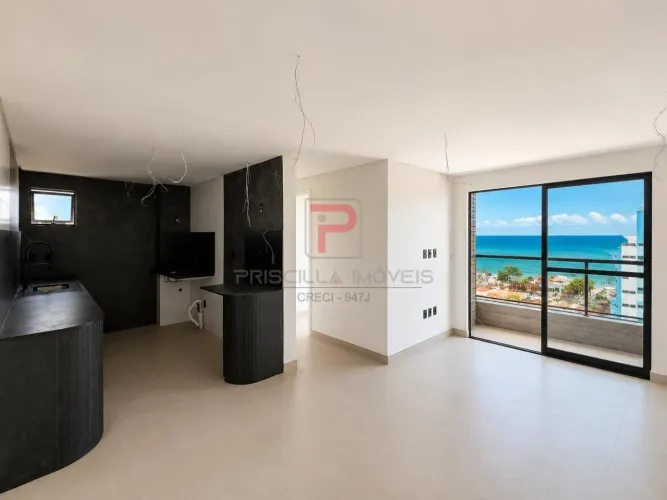 Vista para o mar em todos os ambientes e apenas 300 metros da orla de Manaíra.