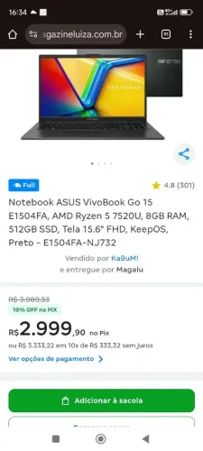 Notebook Asus 