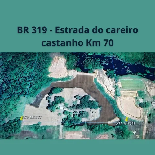 VENDO TERRENO NA BR 319 KM 70 DE 500 MIL M2- Careiro da Várzea - AM