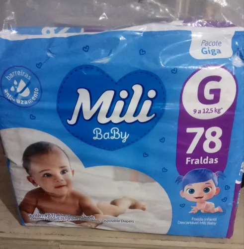 Pacote de fraldas com 78 unidades