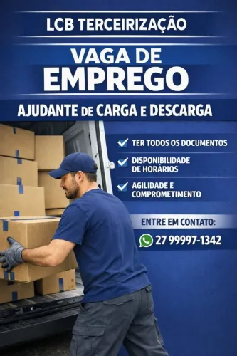 VAGA DE EMPREGO (AJUDANTE DE CARGA E DESCARGA)