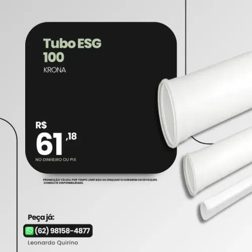 Tubo de Esgoto 100mm - Krona
