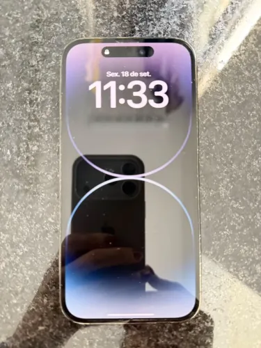 iPhone 14 Pro Apple (128GB) Preto-Espacial, Tela de 6,1, 5G, Câmera Tripla de 48MP + 12MP