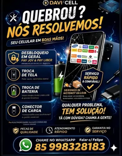 Concerto de celulares em geral e a domicílio!!!