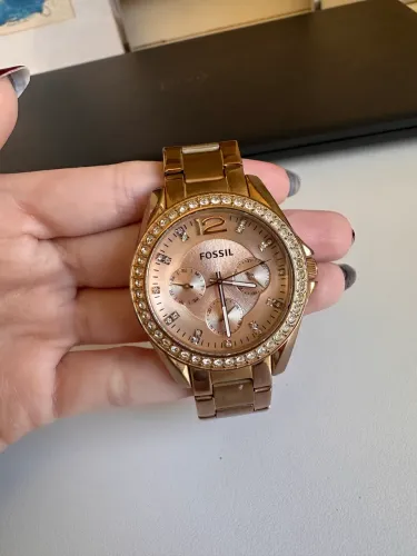 Relógio fóssil rose gold
