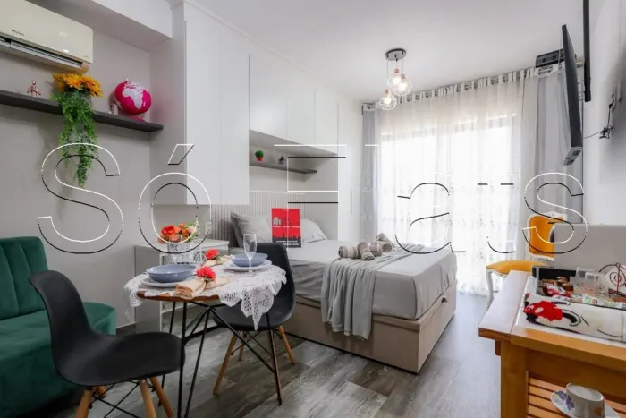 Residencial Charlie Houx Pinheiros, apto disponível para locação com 27m² e 01 dormitório.