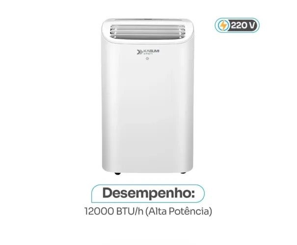 Ar Condicionado Portátil KABUM! smart 100, 12000 BTUs, 220V,