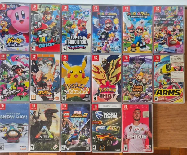 Jogos Nintendo Switch - Preço na Descrição