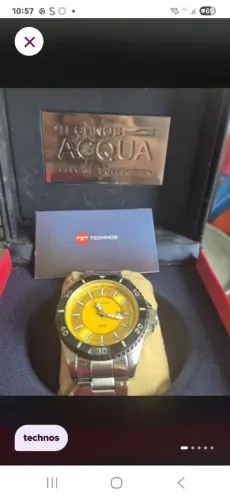 Relógio technos acqua 300m mergulhador profissional