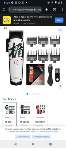 Máquina de cortar cabelo , nova , comprei pra aprender a cortar cabelo mas desisti .