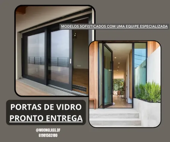 Elegância e iluminação com portas de vidro sob medida DF e entorno