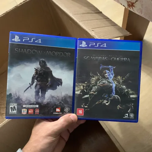 Kit jogos sombras da guerra war e shadow mordor ps4 play 4
