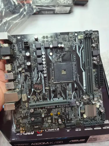 Placa Mãe ASUS Prime A320M-K/BR AMD AM4 DDR4 Micro ATX Ryzen HDMI Original com Caixa<br>